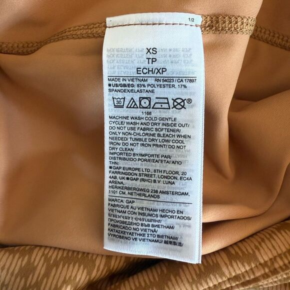 GapFit Studio Sky High Flare Leggings XS Brown NWT IN PACKAGE - Picture 4 of 5